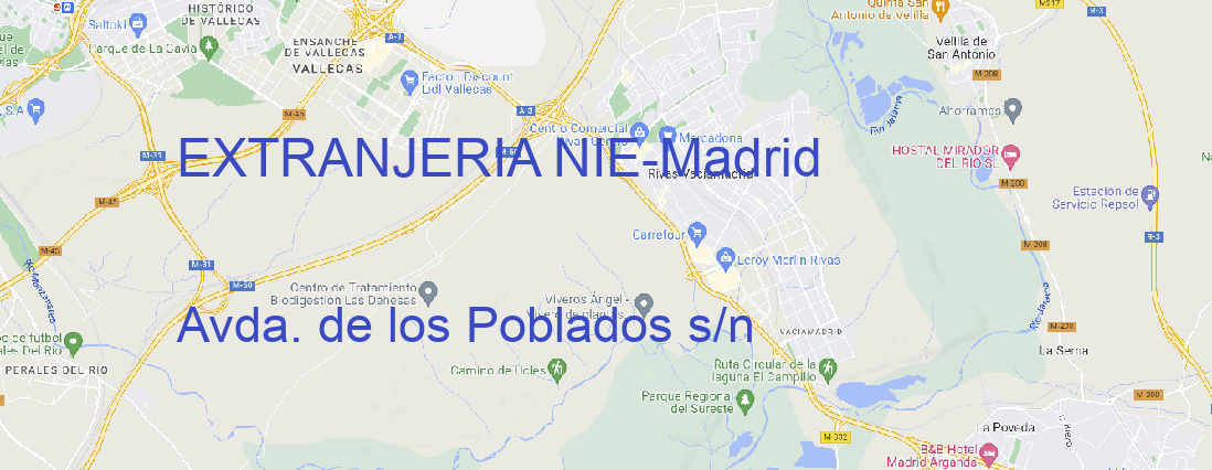 Oficina EXTRANJERIA NIE Madrid