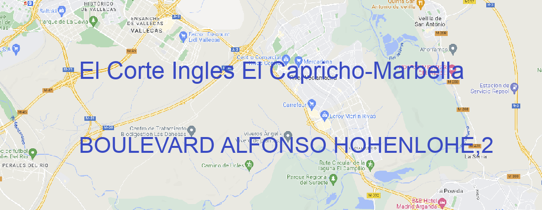 Tienda El Corte Ingles El Capricho Marbella