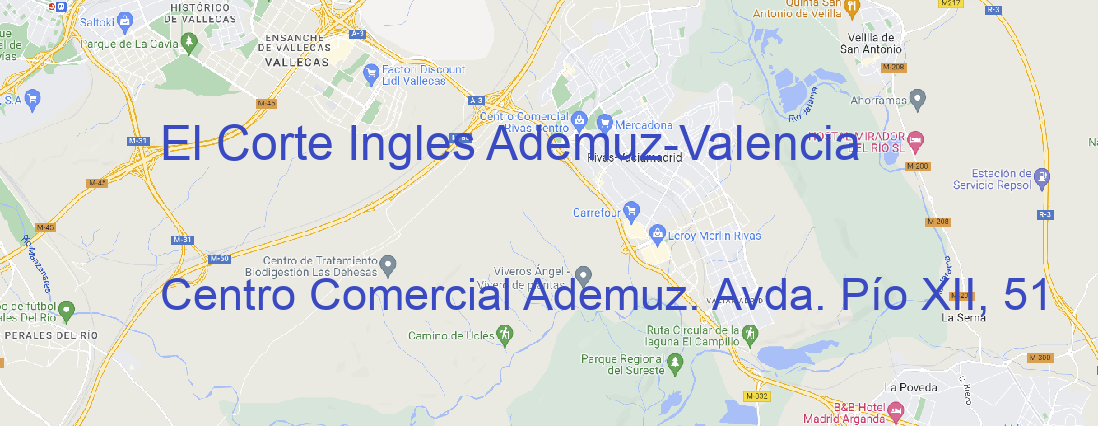 Tienda El Corte Ingles Ademuz Valencia