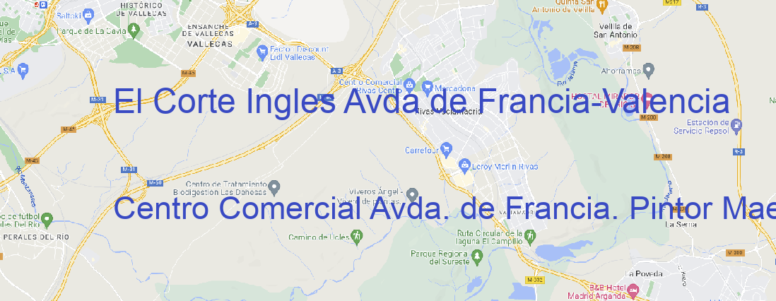 Tienda El Corte Ingles Avda de Francia Valencia