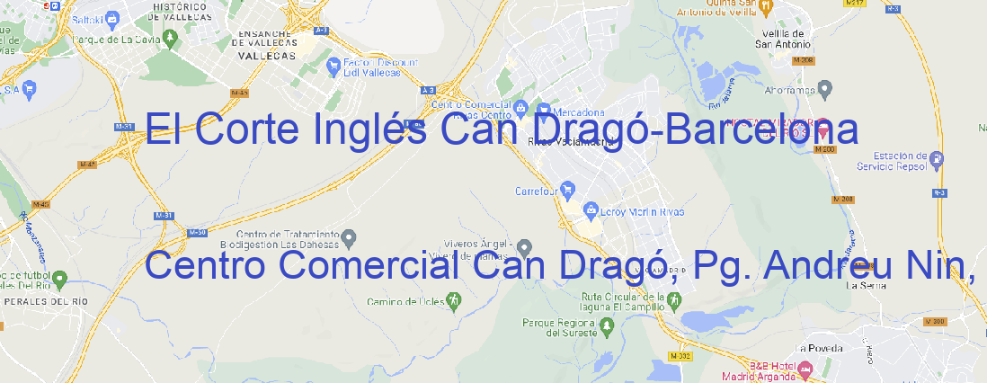 Tienda El Corte Inglés Can Dragó Barcelona
