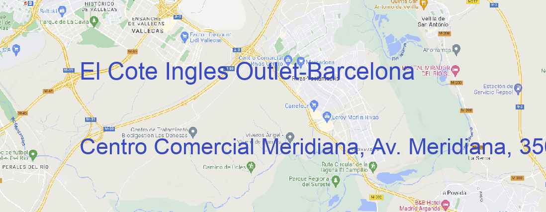 Tienda El Cote Ingles Outlet Barcelona
