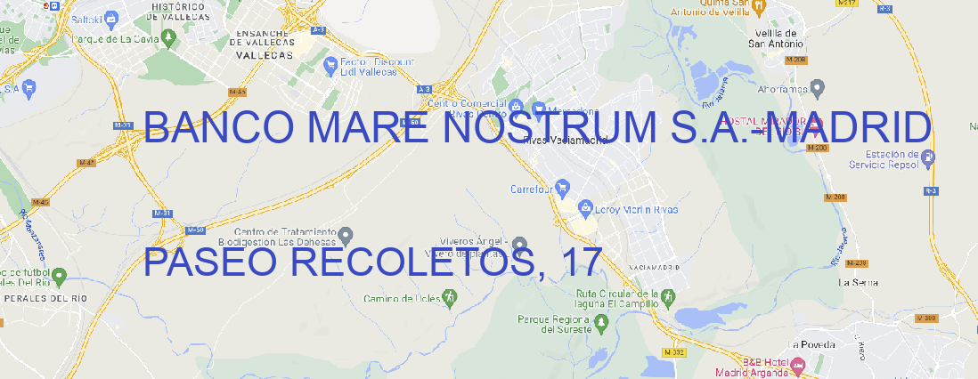 Oficina BANCO MARE NOSTRUM S.A. MADRID
