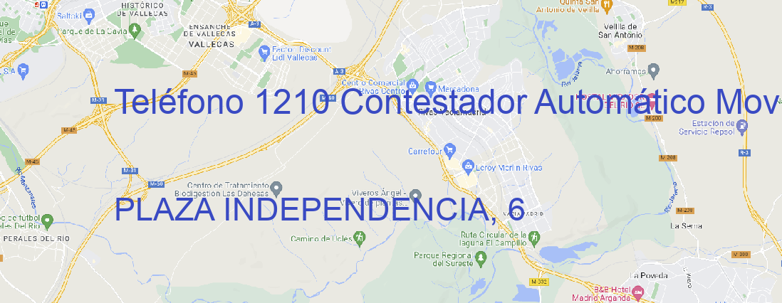 Oficina Teléfono 1210 Contestador Automático Movistar MADRID