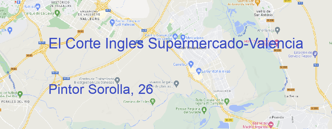Tienda El Corte Ingles Supermercado Valencia